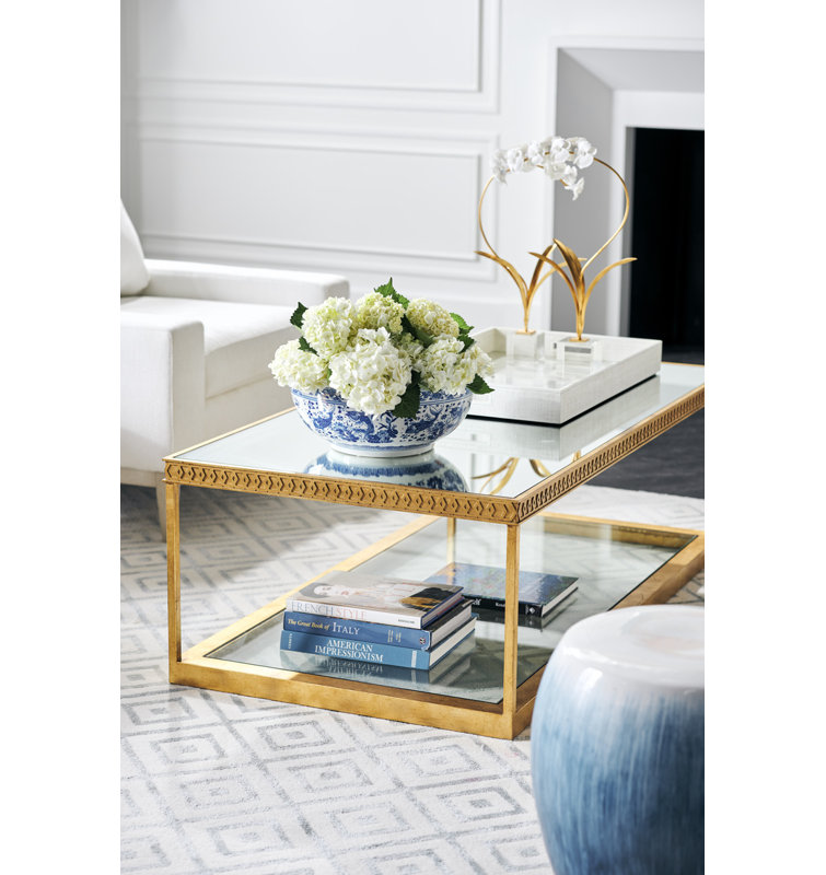 Elegant White Porcelain Orchid Figurine with Gold Leaf Stem