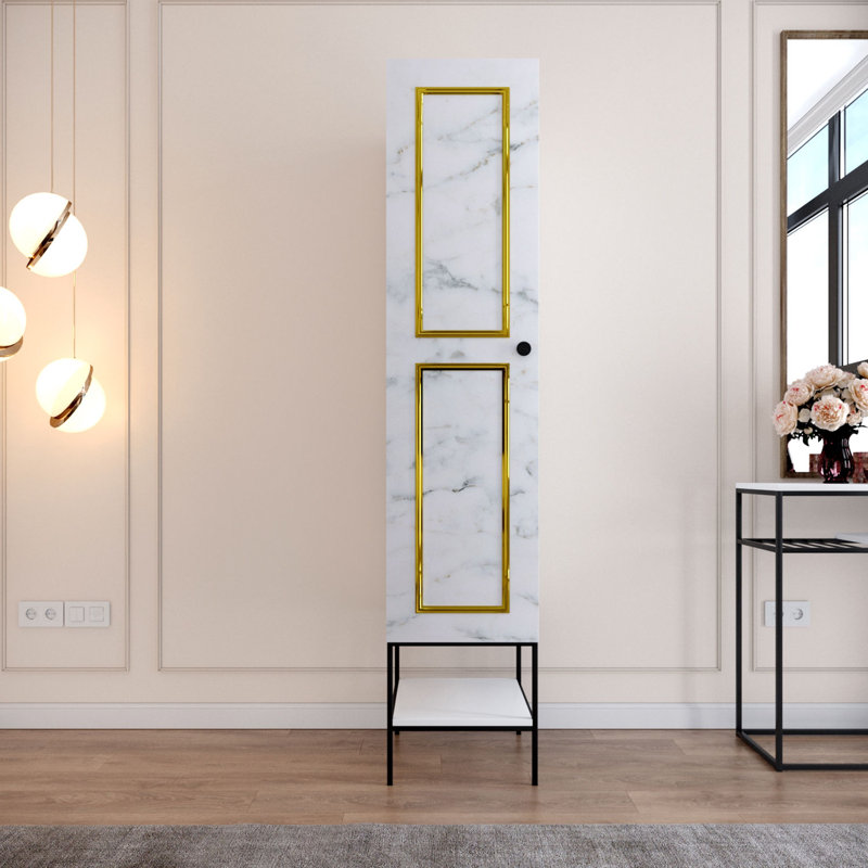 Cambree 1 Door Manufactured Wood Wardrobe