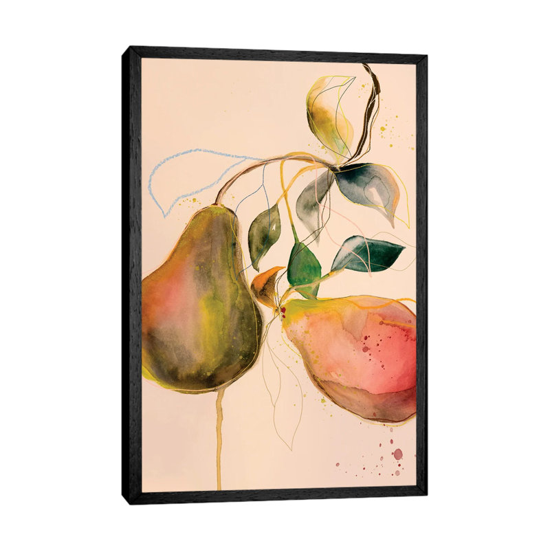 Pear I by Leigh Viner - Gallery-Wrapped Canvas Giclée on Canvas, Black Framed, 66.04 cm H x 45.72 cm W