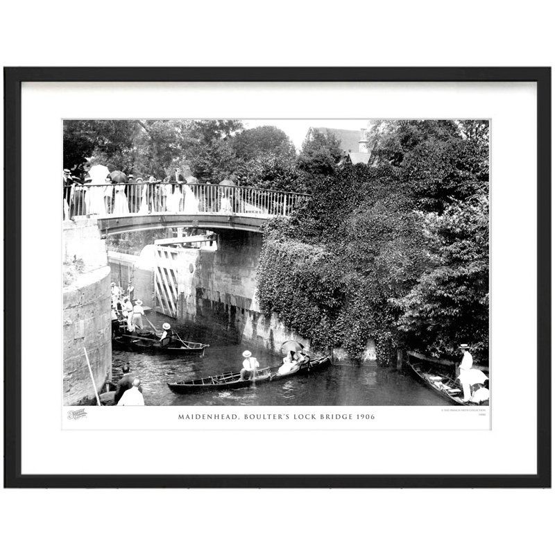 Maidenhead, Boulter's Lock Bridge 1906 by Francis Frith - Single Picture Frame Print, 28cm H x 36cm W x 2.3cm D