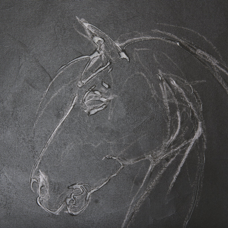 Horse IV a Hand Embelished Textured Canvas, 40" H x 30" W x 1.5" D