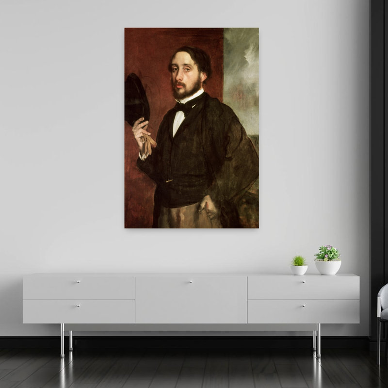 Autoportrait, vers 1862. Estampe d'art mural abstraite contemporaine., H 60 po x l 40 po