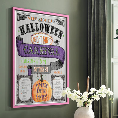 Carnival Sign Framed Print - Solid Wood