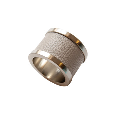 Zinc & Leather Napkin Rings