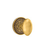 Passage Egg Knob with Lancaster Rose