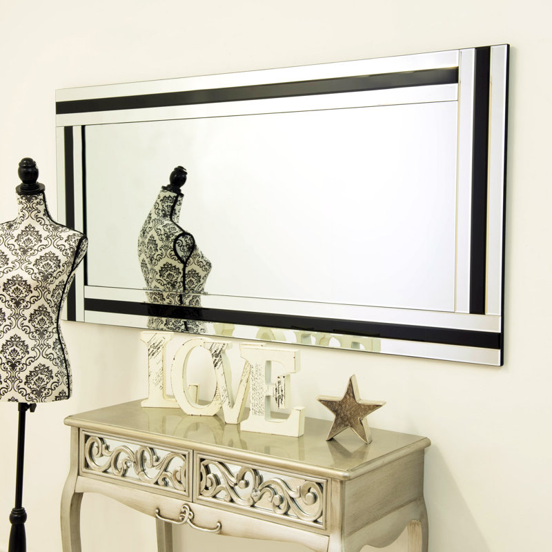 Weslyn Wood Flat Wall Mirror