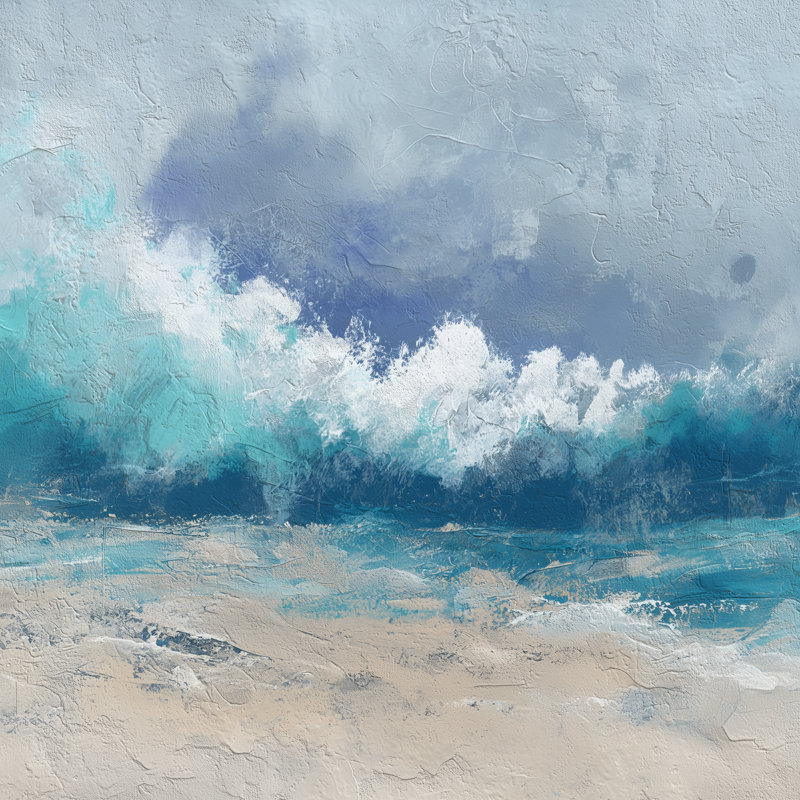 The Language of Waves, 40" H x 40" W