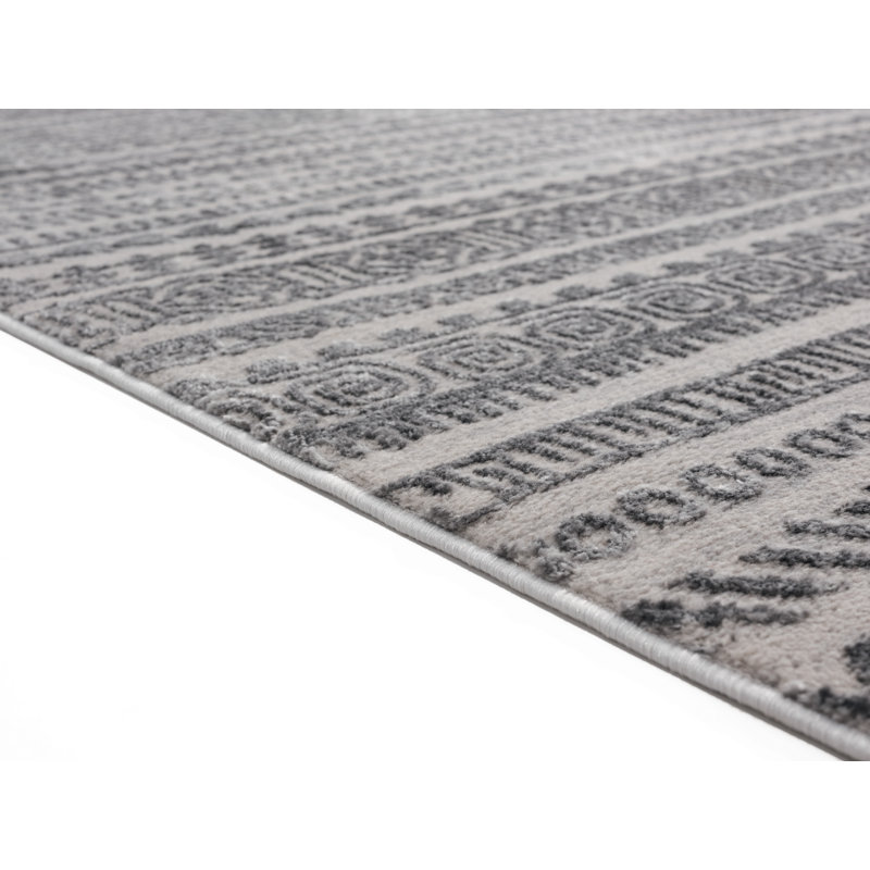 Tapis gris Emmeline, Rectangle 5 pi 3 po x 7 pi 2 po