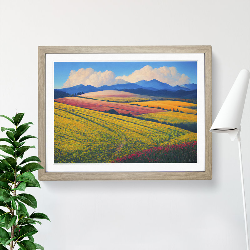 Spring Landscape Meadow Vol.4 - Framed Print, 34cm H x 46cm W x 2cm D