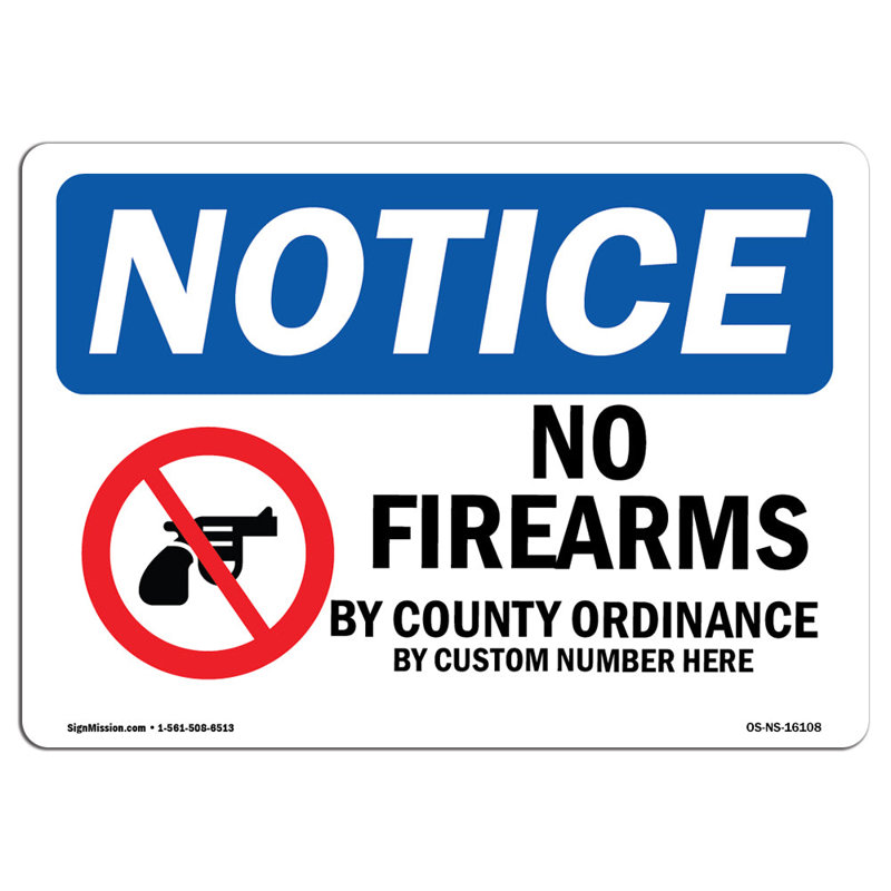«No Firearms» par County