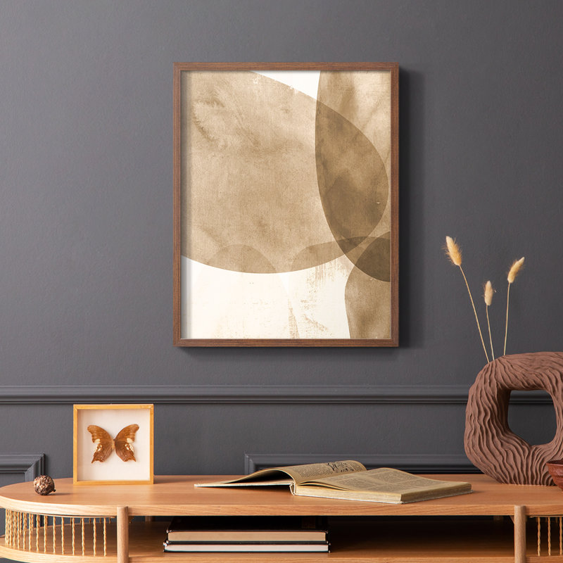 Neutre, objet I, reproduction encadrée - bois massif, Brun, H 20 po x l 16 po