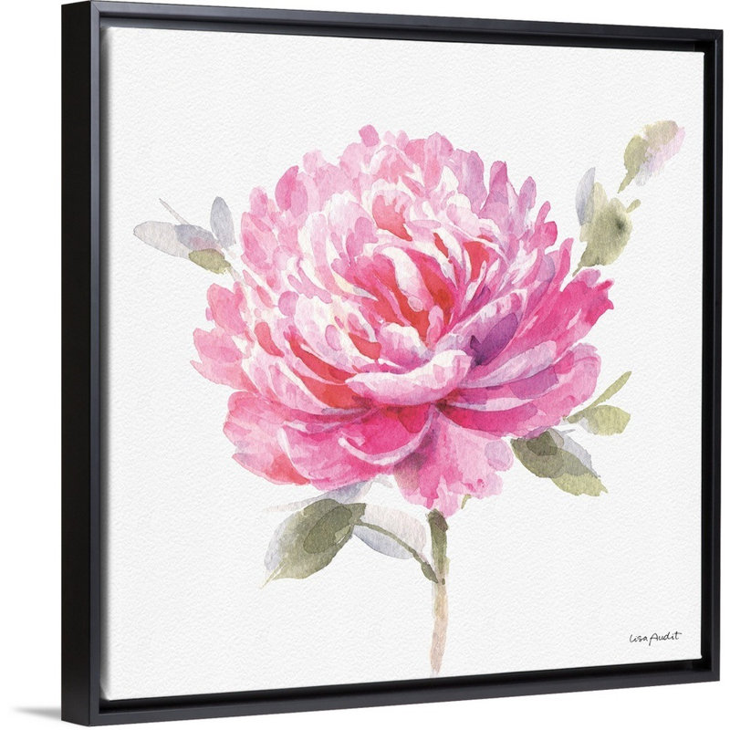 Visiblement rose 03 par Lisa Audit - reproduction d'art, H 18 po x l 18 po x P 1,75 po, Toile avec cadre noir