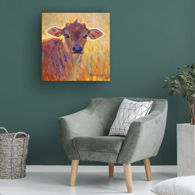 Art mural sur toile tendue - art mural «Butterscotch» par Rita Kirkman pour le salon, la chambre à coucher ou le bureau - 14 x 14