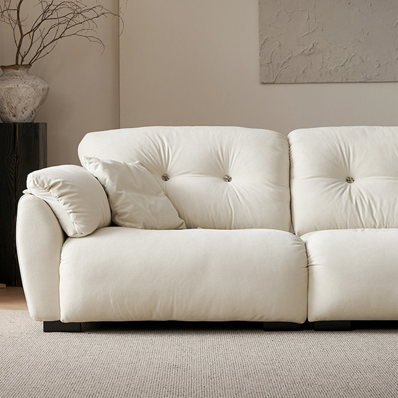 Canapé ultra large à dossier large et dossier mobile, H 33,46 po x l 128 po x P 47,24 po