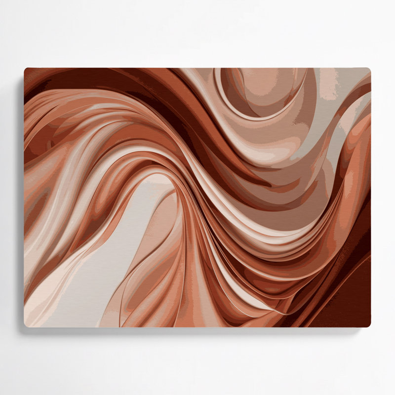 Gradient abstrait 36, art mural en métal beige, H 11 po x l 14 po