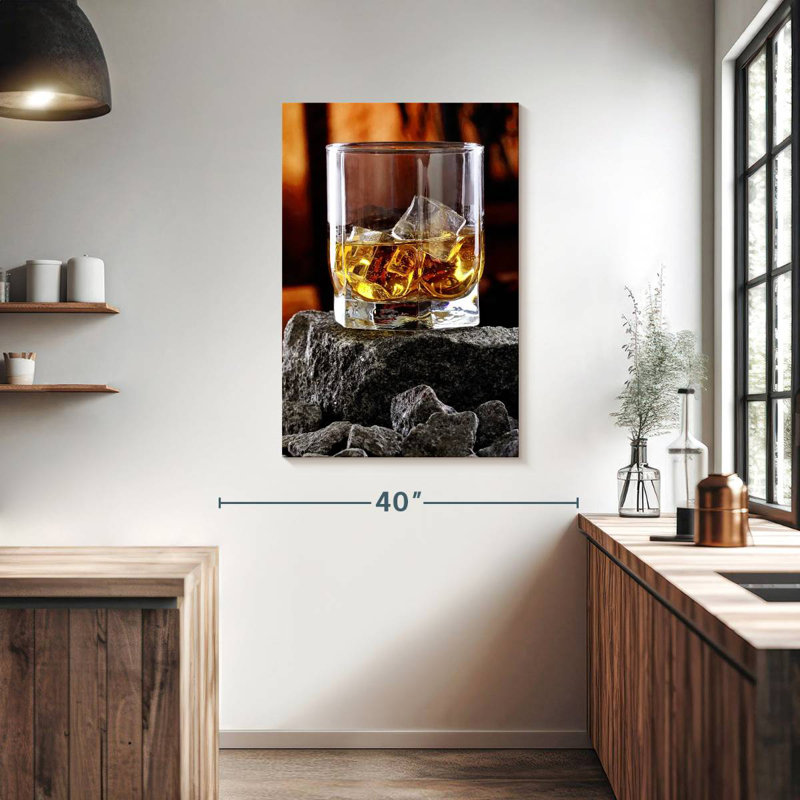 Yarlin Whiskey On Rocks, 39" H x 26" W
