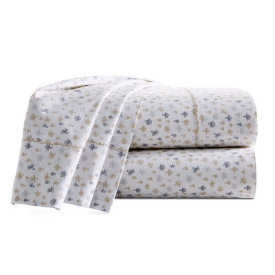 Hableland 200 Thread Count Floral 100% Cotton Sheet Set