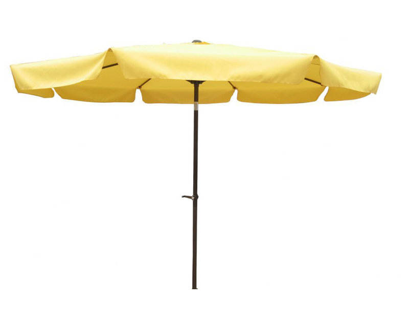 Parasol de marché drapé 10 pi Patson, Jaune
