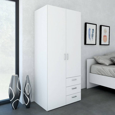 Cassiano 2 Door Manufactured Wood Wardrobe