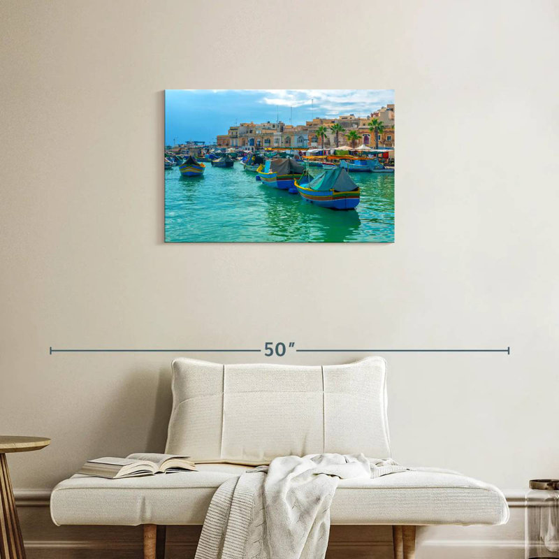 Mehar Malta Fishing Boats, 20" H x 30" W