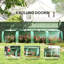 Mini 395*100*80 cm Steel 1 Piece Mini Greenhouse Green with Roll-up Door