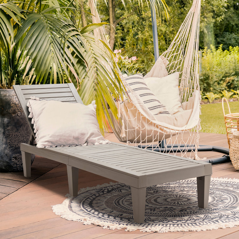 Chaise longue inclinable 75 po Brooksley, Brun
