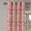Rideau à œillets décoratif à 2 panneaux East Urban Home Nordic, 50 po, rubis beige-872822239