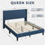 Upholstered Bed Frame with Wing Side-138528855-261817365