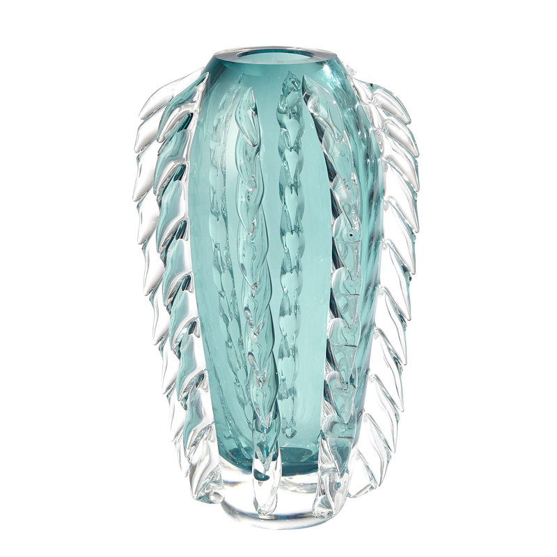 Vase à franges - Azur