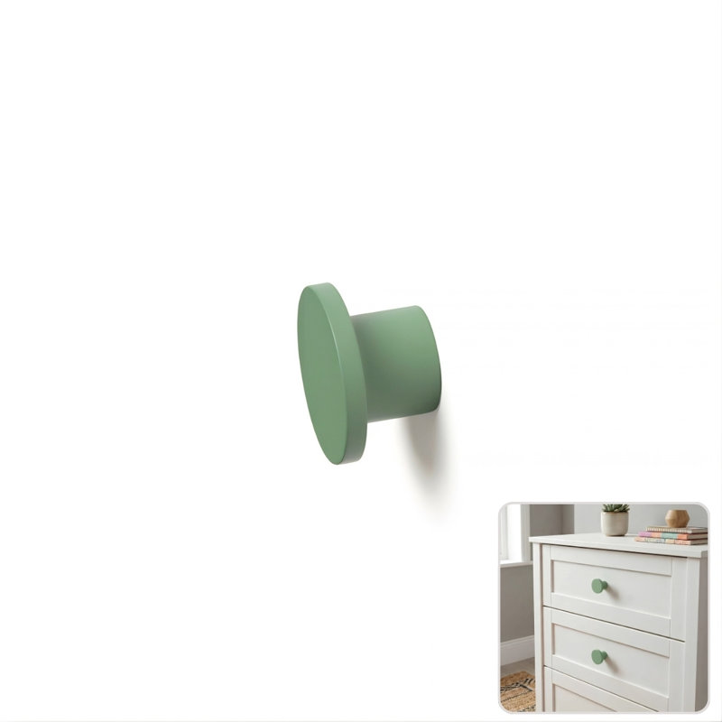 1" Diameter Circle Knob, Olive (Green)