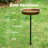 Redwan Oval Polyresin Bird Bath Bowl with Metal Stake -137006277