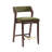 Patricia Modern Velvet Upholstered Counter Stool with Beech Wood Frame in Turtle Green-111807615-111807626