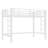 Twin XL Metal Loft Bed with Dual Ladders and Guardrails – Sturdy Space-Saving Kids’ Bed, White-343866075