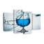 Vin et alcool - cocktail bleu, impression sur toile, 4 pièces-93822230