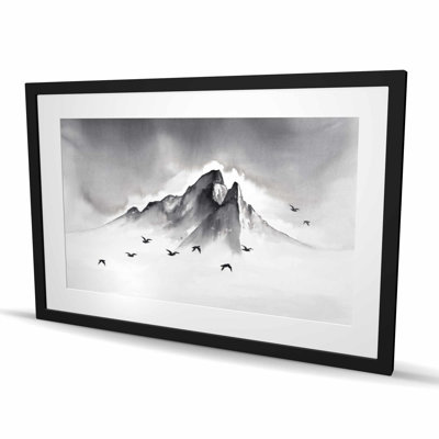 Mountain Peak - Black & White Bird