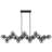16 - Light Black Sputnik Linear Chandelier For Dining Room