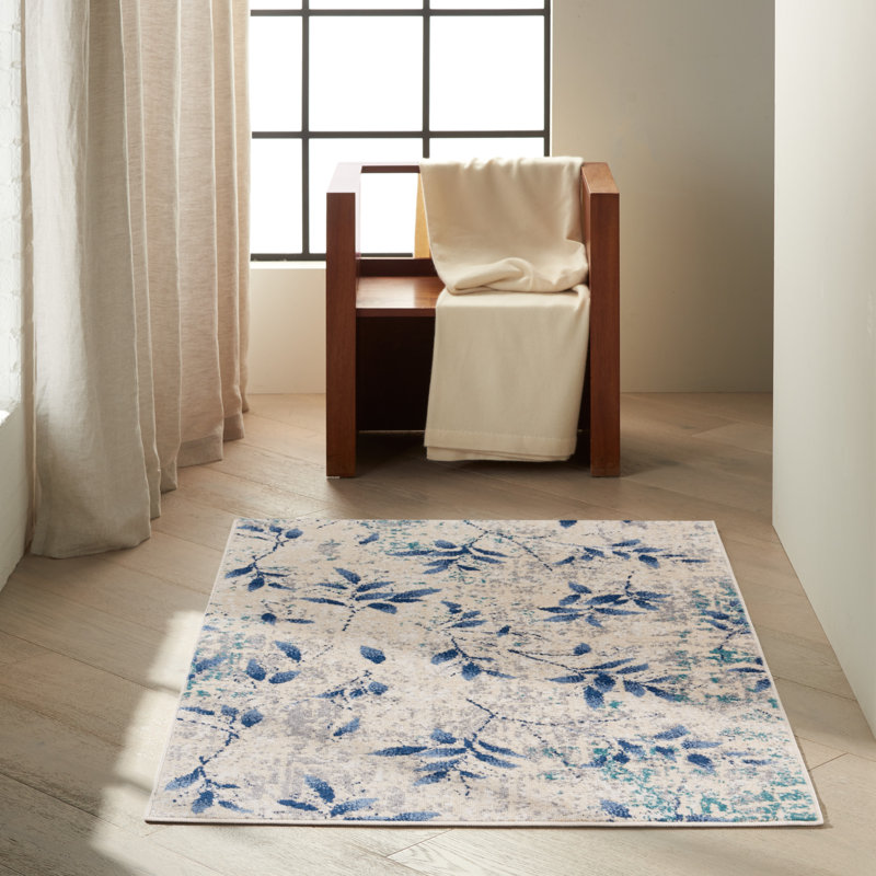 Floral Indoor / Outdoor Rug, Runner 2'3" x 7'3"