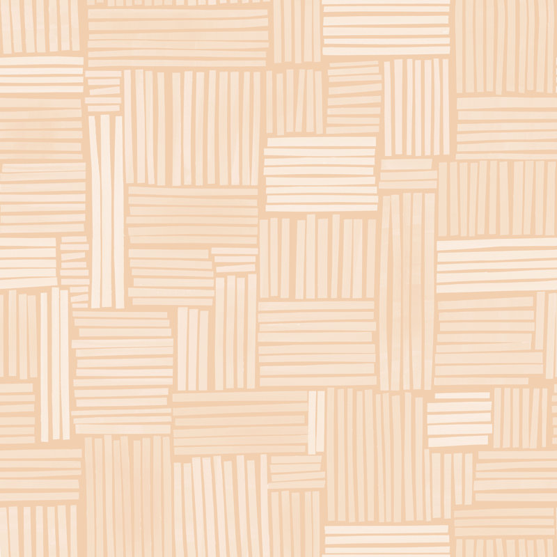 Geometric Wallpaper by Susan Hable, Orange