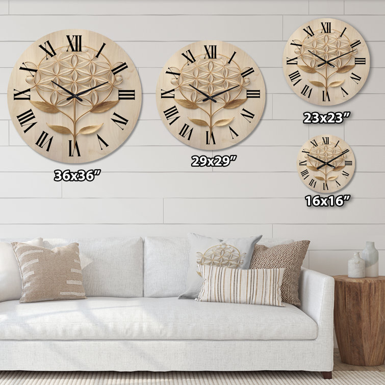 Bless international Kenweigh Solid Wood Wall Clock | Wayfair