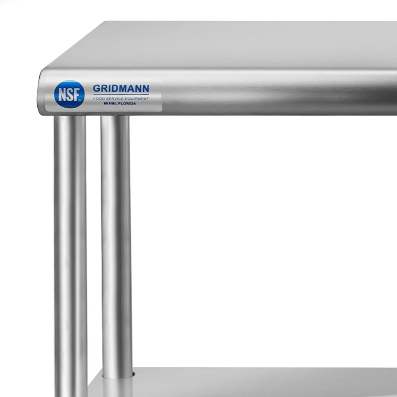 60" Stainless Steel Double Overshelf for Prep Tables
