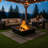Iron Square Fire Ring, Sturdy Fire Basin Composed Of 4 Parts, Comes With A Screwdriver, Easy Assembly And Disassembly In Minutes. Black.