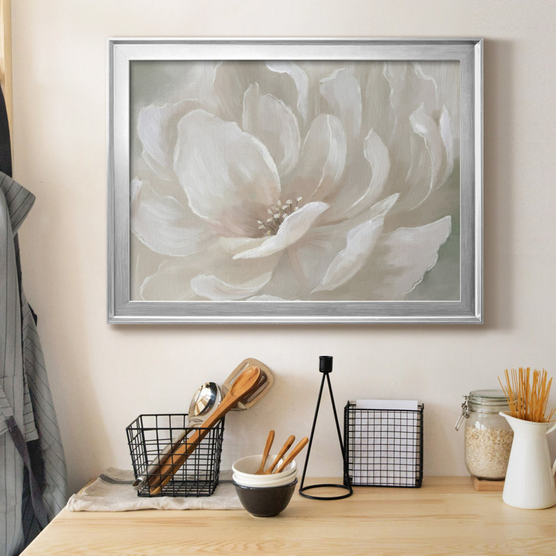 Pêche parfaite - Peinture sur toile encadrée, Argent, H 18,5 po x l 24,5 po x P 1,5 po