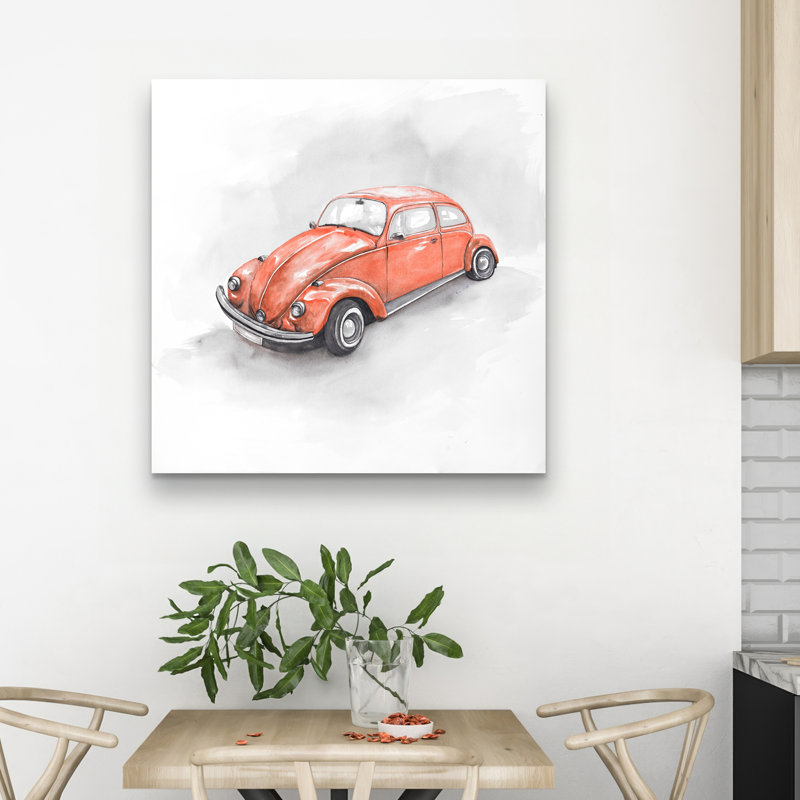 Vintage beetle - 32"x32" art on canvas