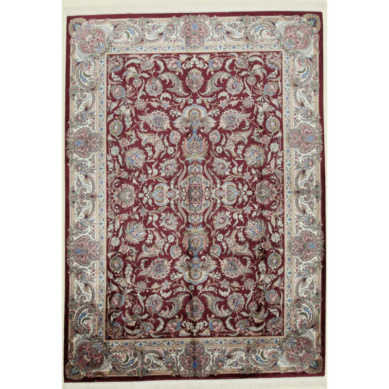 Tapis traditionnel touffeté à la main 6 pi 6 po x 9 pi 6 po Antep