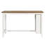 Ensemble de table de bar 5 pièces à hauteur de comptoir en bois massif rustique et 4 chaises à finition vieillie pour îlot de cuisine, coin-repas et décor de maison de campagne-32885907