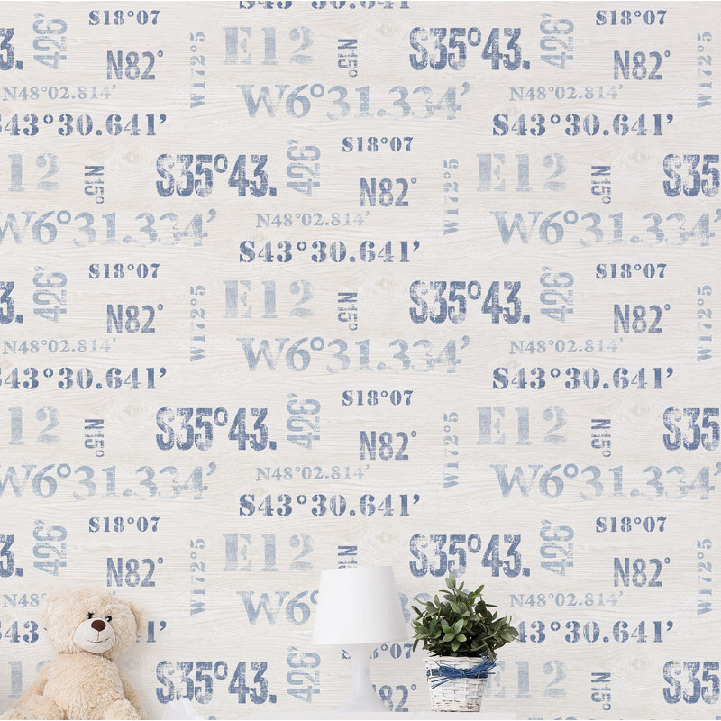 10m x 53cm Matte Non-Pasted Wallpaper Roll, Sky/Navy Blue