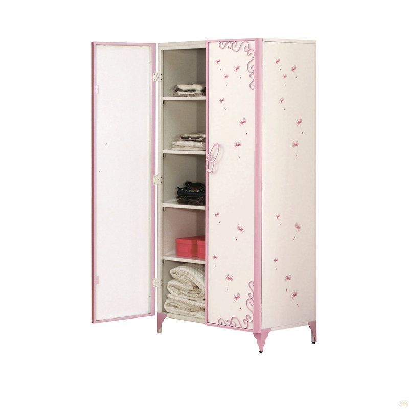 Garde-robe en cuir à finition mauve