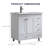 32"Hamptons White Freestanding Single Bathroom Vanity with Ceramic Sink Top