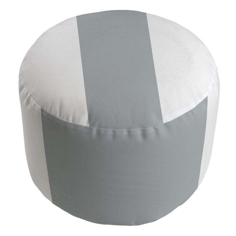 Repose-pieds carré rayé Tennessee Football 21 ", Blanc cassé/gris