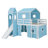 Loft Bed with Slide, Tent and Tower-1630791881-1641578027